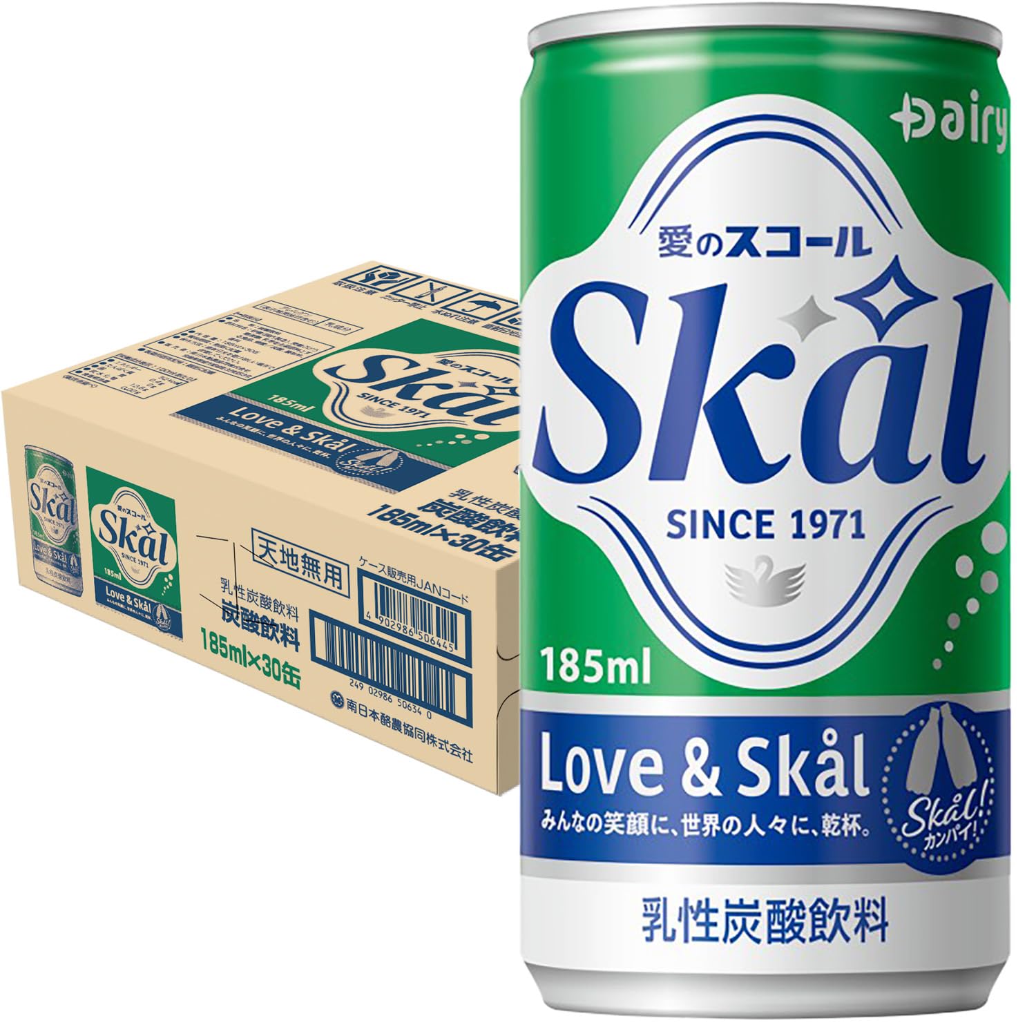 Amazon.co.jp: スコール 185ml 缶 ×30本 乳性炭酸飲料 南日本酪農 愛の